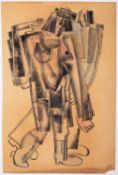 Attributed to Vladimir Vasil'evich Lebedev (Russian, 1891-1967) - A cubist study of two figures,