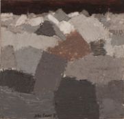* John Eaves (British, b 1929) - An abstract study - Oil on board - 27 x 28.5cm, 38.5 x 38.