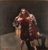 * Robert Oscar Lenkiewicz (British, 1941-2002) - 'The painter with Janine Pecorini,