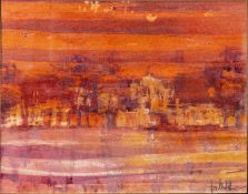 20th Century school - An abstract study of Brighton Pavilion - Watercolour on paper - 30 x 38cm,