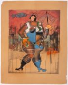 Attributed to Vladimir Vasil'evich Lebedev (Russian, 1891-1967) - A study of a female figure,