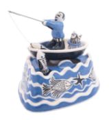 Bernard Moss [1923 - 2012] a slip cast pottery and mixed media automata modelled in the form of an