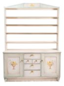 A painted pine dresser in Raymond Erith taste, mid 20th Century.