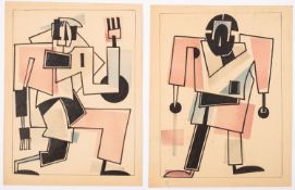 Attributed to Vladimir Vasil'evich Lebedev (Russian, 1891-1967) - Two works,