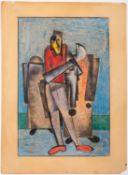 Attributed to Vladimir Vasil'evich Lebedev (Russian, 1891-1967) - A cubist study of three figures,