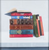 Elena Steers (20th century British school) - 'Antique Books' - Acrylic on canvas - 38 x 38cm, 43.