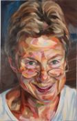 * Paul Wright (British, b1973) - Portrait study of 'Myra' - Oil on canvas - 125 x 79.