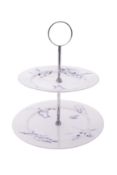 Tracey Emin for Emin International, a porcelain two tier cake stand