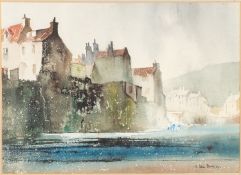 Gwilym John Blockley (Welsh 1921-2002) - 'Staithes, Yorkshire' - Watercolour on paper - 23.