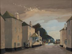 * Frederick T W Cook (British, 1907-1982) Polperro Harbour from Lansallos Street