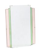 A rectangular wall mirror in Art Deco style,