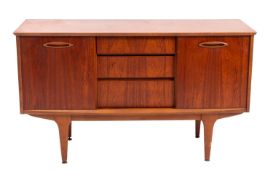 A teak sideboard in G Plan style, mid 20th Century.