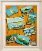 Hugh Chegwidden (British, 1913- 2001) - 'Souvenirs of Cornwall' - Oil on board trompe l'oeil - 49.