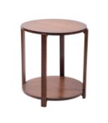 An oak circular occasional table in Art Deco style, in the manner of Heal's of London,