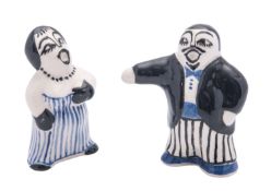 Bernard Moss [1923 - 2012] a pair of slip cast pottery figures,