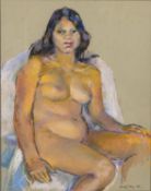 Dorothy King (British, 1907-1990) - 'Nude Study' - Pastel on paper - 45.5 x 35.
