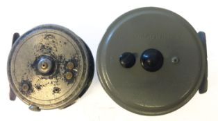 A Millwards, Redditch Flycraft 3' fly fishing reel. Together with a refurbished Hardy Bros.