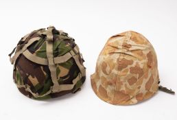 A United States M1 steel helmet.