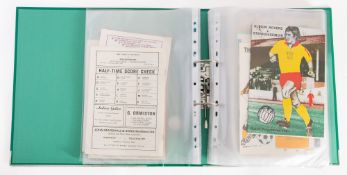 A quantity of various football programmes dating from the late 1970s to early 2000s comprising