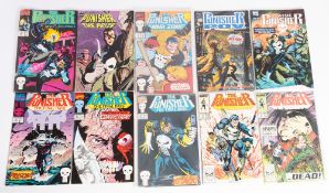 The Punisher, a large collection of 1990s comic books.