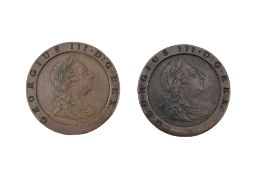 Two 1797 better grade twopences.