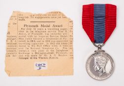 A KGVI Imperial Service Medal awarded to Minnie Catherine Jenkin.
