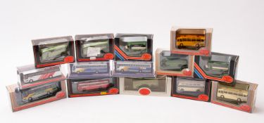 A mixed collection of diecast buses. Including Original Omnibus and EFE, all boxed.
