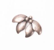 A Danish silver flower brooch by Niels Erik From. marked to the reverse, 4cm wide.