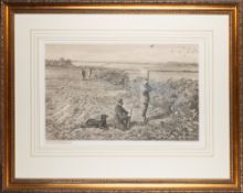 After Archibald Thorburn (Scottish, 1860-1935) - 'Coming over the guns (Partridge Driving)