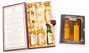 A Fortnum and Mason Singles Bar whisky miniature set.