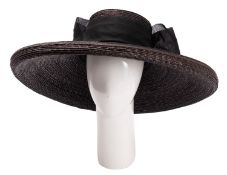 'Four Weddings & A Funeral' (1994) Carrie's (Andie MacDowell) large black straw hat with large