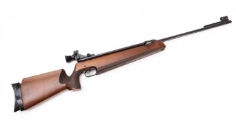 An Anschutz-Match Model 250 side lever air rifle. Serial number 086346, .177 calibre with a 16.