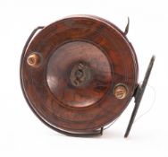 A Hardy Bros, Alnwick wooden starback Silex 4.5' fishing reel.