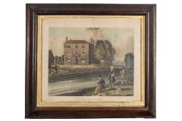 After James Pollard (British, 1792-1867) - ' Bottom Fishing' - Aquatint - 41.5 x 49.