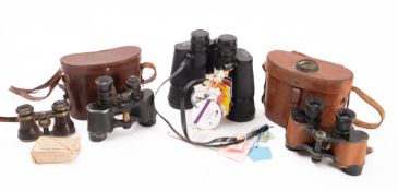 A WWII United States Army Signal Corps binoculars belonging to J Loebnstein Lt Eng USR.