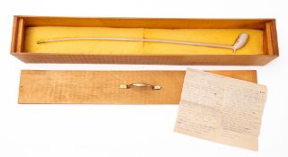 A 19th Century Church Warden's clay pipe, maker E Southorn, Brosley.