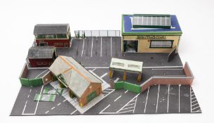 A mixed collection of diecast buses.