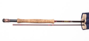 A Hardy Bros, Alnwick 'Graphite De-luxe 819' two piece fly fishing rod. In original Hardy cloth bag.