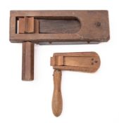 Two early 20th Century oak clappers.