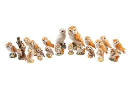 A group of Beswick Barn Owls, comprising models 1046, 2026,