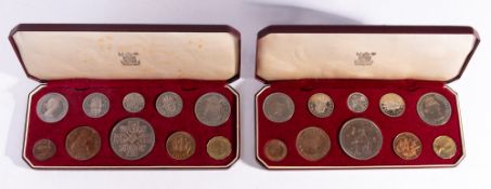Two 1953 Royal Mint Coronation proof sets in original boxes.