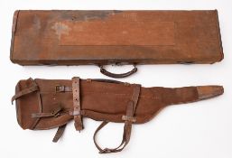 A CB Vaughan, London leather bound shotgun case.