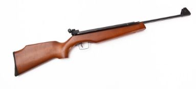 A Jackal Woodstock side lever air rifle. Serial number 08356, .