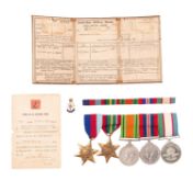 A WWII group of five to ' 14856082 Sgt P H Crofts 223 (107 Warks HG ) (M) Rocket AA Bty RA 1939-45