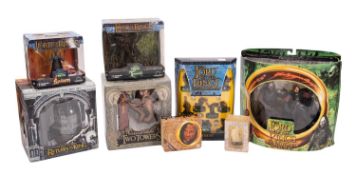 Group of Lord of the Rings action figures.