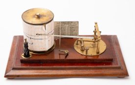 A 20th Century mahogany cased barograph, maker Bell Bros, Doncaster.