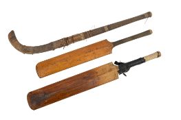 An early 20th Century Jaques, London wooden hockey stick.