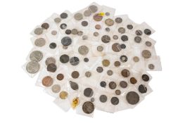 A mixed collection of Worldwide coins and tokens. Including English coinage and some silver.
