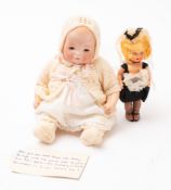 An early 20th Century Amand Marseille Bisque head 'Baby' doll.