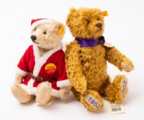 A Steiff Golden Jubilee gold mohair Teddy bear for Danbury Mint, button eyes,